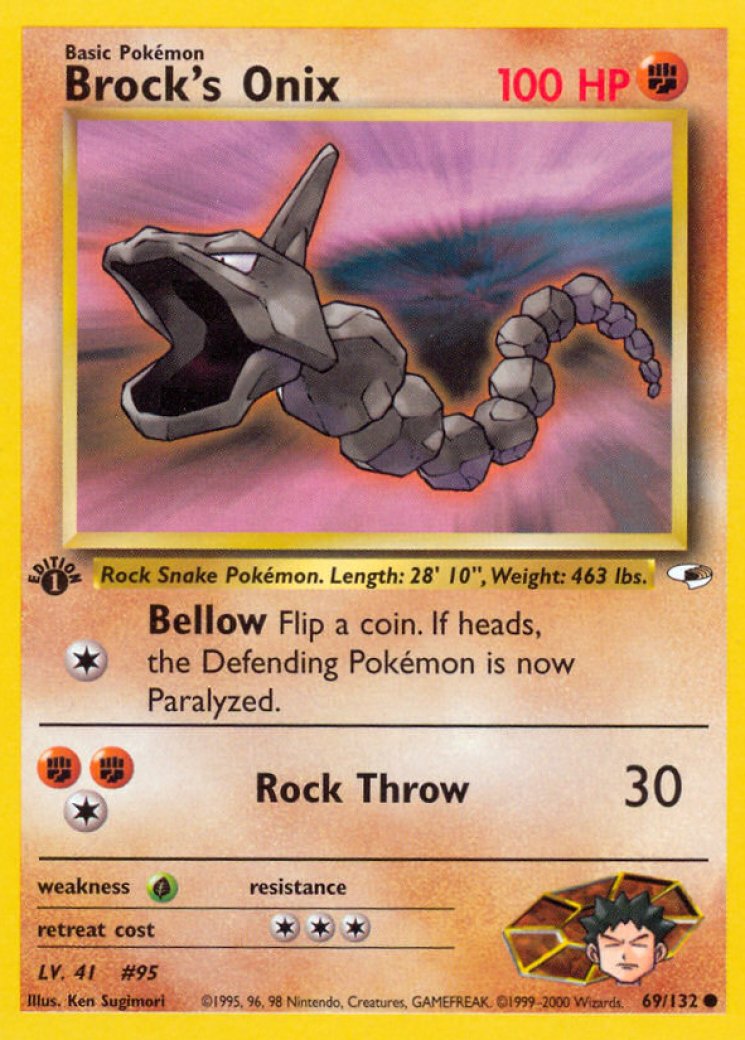 Brock's Onix (69) - Gym Heroes - Pokemon Card Prices & Trends