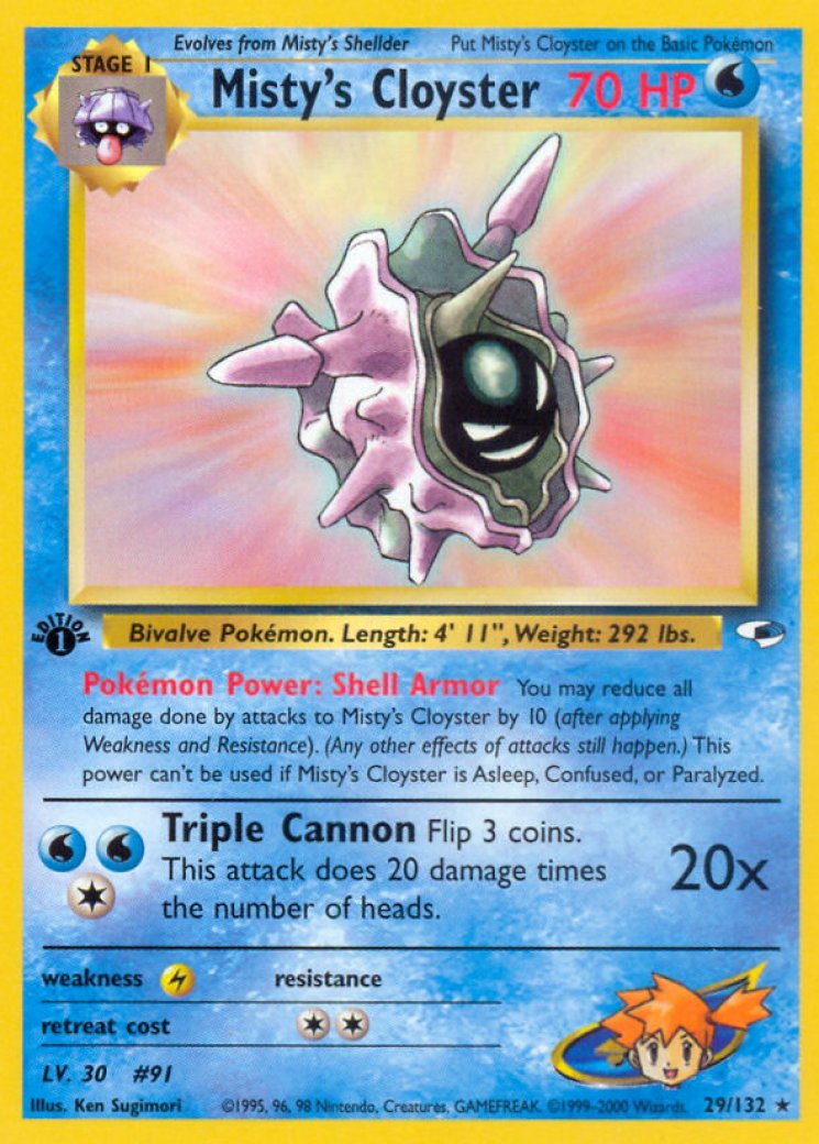1995 cloyster pokemon card value 1999 Pokémon Fossil 1st Edition 32/62 CGC 9 Mint – Oblivion Collectibles the Defending Pokémon is now Paralyzed Cloyster - 110/128 - Base