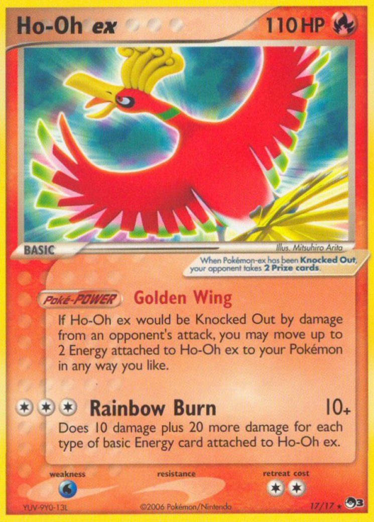【十字ホロ】ホウオウHo-Oh Holo Cross 旧裏 Ho-Oh ex (Holo) - POP Series 3 - Pokemon Card Prices & Trends