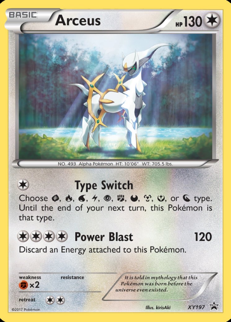 Arceus - XY197 - XY Promos - Pokemon Card Prices & Trends