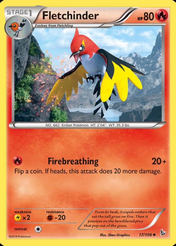 fletchinder pokemon card value print error : r/PokemonMisprints RarityIllustration Rare Hit Points80 HP Fire Heat Dive (50) This Pokmon also does 10 damage to itself. Fletchinder Card Prices & Value