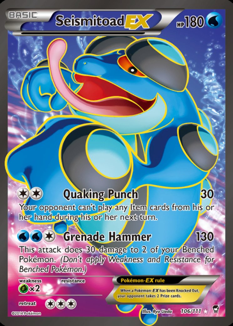 Seismitoad EX (106 Full Art) 106/111 Price 2026 | Furious Fists