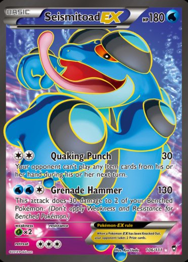Seismitoad EX (106 Full Art)