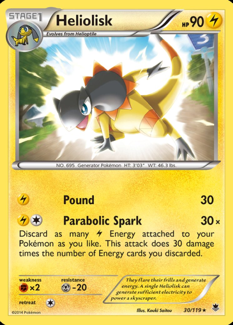 heliolisk pokemon card value Limit Reverse - SGX4-ENA20 - Common main image 1