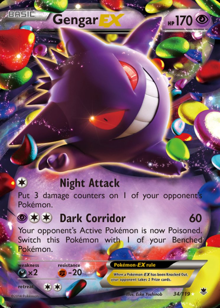 purple pokemon card Gengar EX 34/119 Price 2026