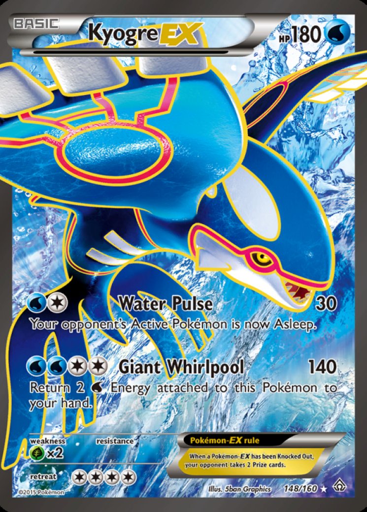 Kyogre EX (148 Full Art) 148/160 Price 2026 | Primal Clash