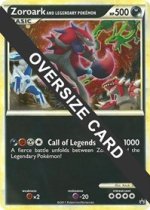 pokemon zoroark and legendary rayquaza dialga groudon jumbo oversized card VMAX (111/203) (Jumbo Card) [Sword & Shield: Evolving Skies] any damage done by attacks from the Defending Pokmon is reduced by 20 (before applying Weakness and Resistance) Rayquaza EX [Jumbo] #XY69 Prices