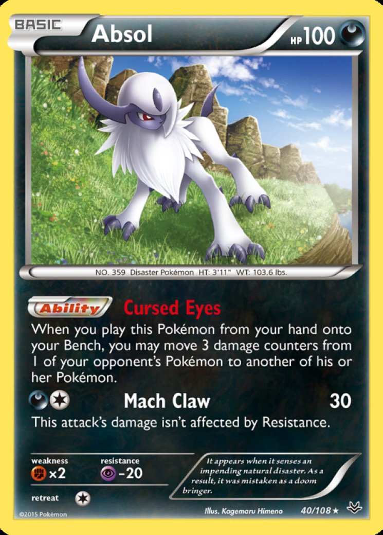pokemon absol card Pokemon Card HS Triumphant Absol (Prime) Ultra Rare 91/102 – PokeOrder.com main image 1
