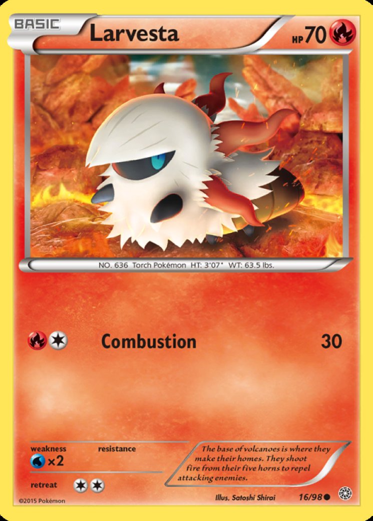 larvesta pokemon card price Larvesta 023/198 Non Holo Common Chilling Reign Pokemon Card NM
