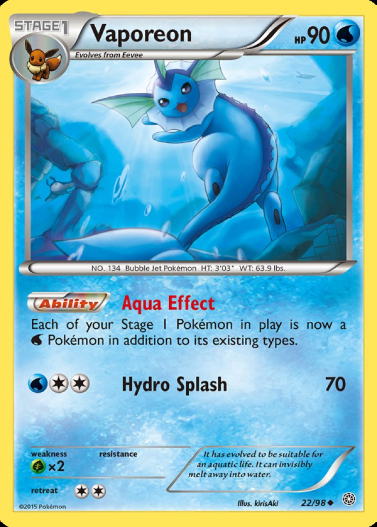 Vaporeon 22/98 Price 2026 | Ancient Origins