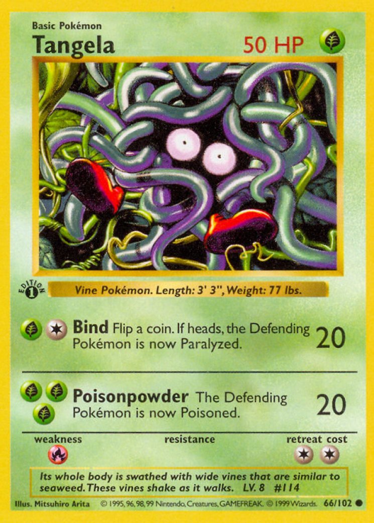 rare tangela pokemon card Pokemon Tangela 178/165 PSA 9