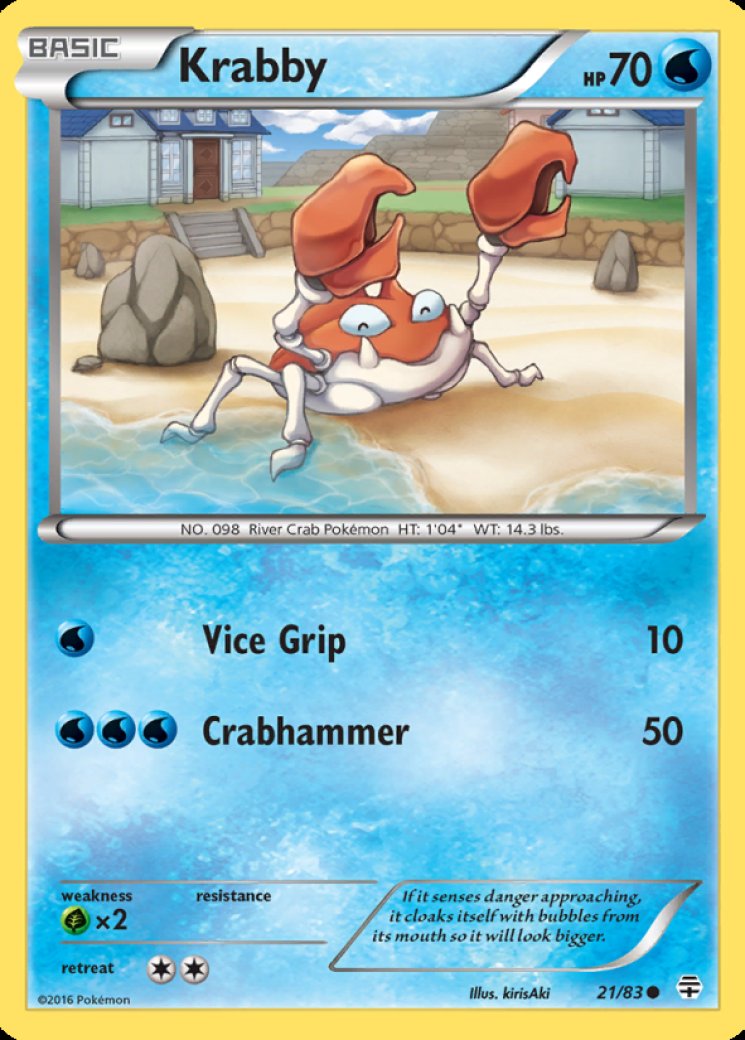 krabby pokemon card worth Krabby 51/62 Fossil Pokemon Card