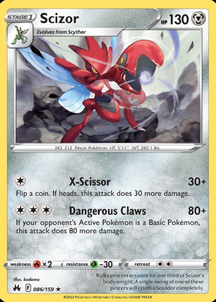 Scizor 86/159 Price 2026 | Crown Zenith