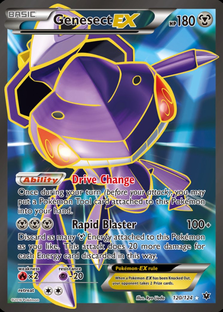 pokemon card genesect V - 185/264 - Ultra Rare - Sword & Shield Ability Double Drive This Pokemon may have up to 2 Pokemon Tool cards attached to it Pokemon Genesect XY119 Full Art