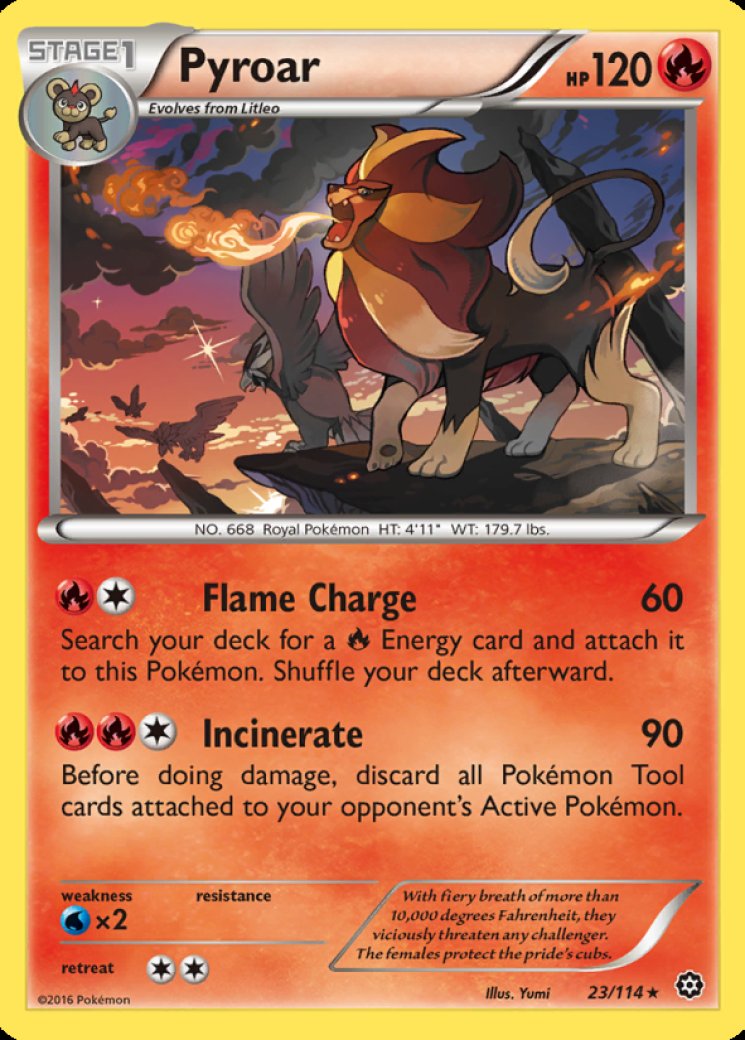 pyroar pokemon card value [2] Overrun (60) This attack also does 20 damage to 1 of your opponents Benched Pokémon Pyroar Pokemon Cards Price Guide
