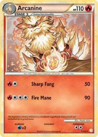 Arcanine - 1/123 (HeartGold & SoulSilver)