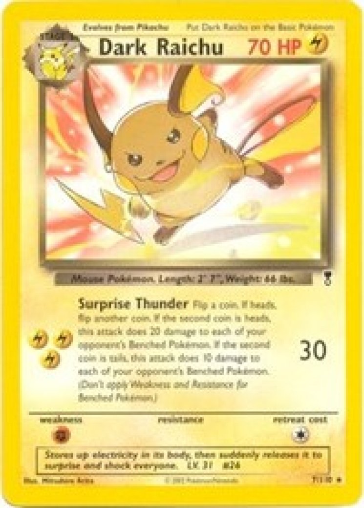 Dark Raichu - 7/110 (WotC Legendary Collection) 7/108 Price 2026