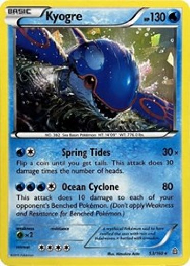 Kyogre - 53/160 (Cracked Ice Holo)