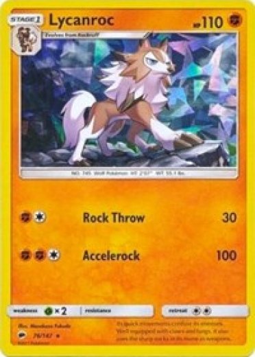 Lycanroc - 76/147 (Cracked Ice Holo)