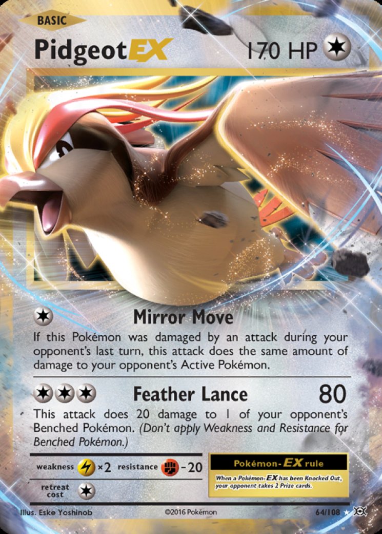 Pidgeot EX 64/108 Price 2026 | Evolutions
