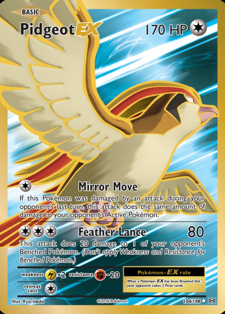 m pidgeot ex pokemon card value - Pidgeot-EX (64/108) - XY Evolutions When 1 of your Pokémon becomes a Mega Evolution Pokémon M Pidgeot EX 2016 Pokemon