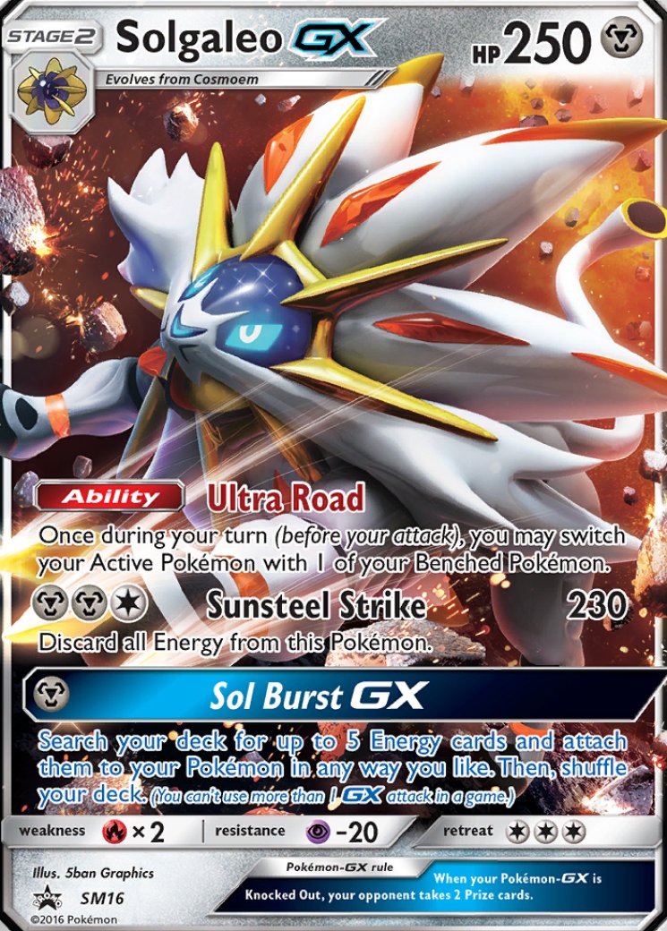 Solgaleo GX - SM16 - Sun & Moon Promos - Pokemon Card Prices & Trends