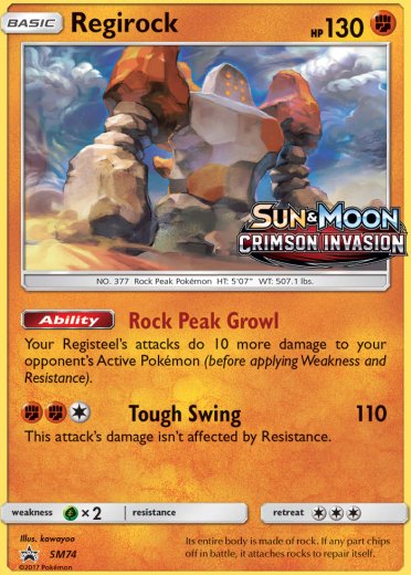 Regirock - SM74 (Prerelease) [Staff]