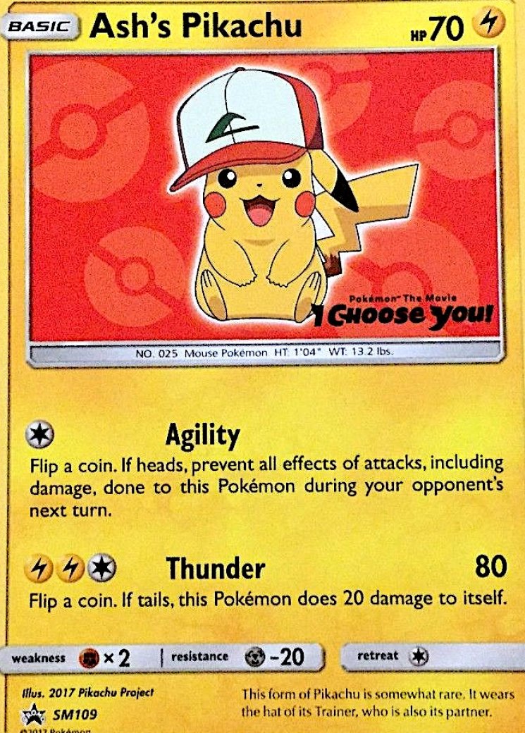 Ash's Pikachu - SM109 - Sun & Moon Promos - Pokemon Card Prices & Trends