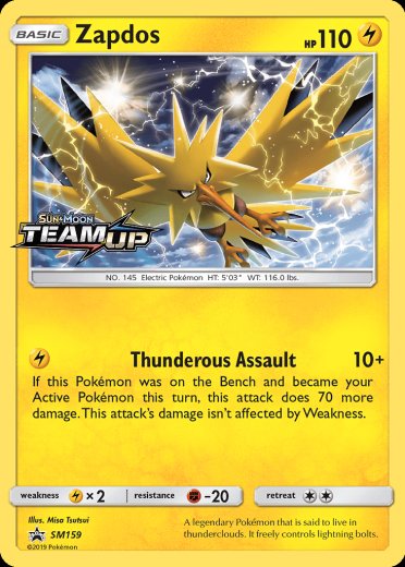 Zapdos - SM159 (Prerelease) [Staff]
