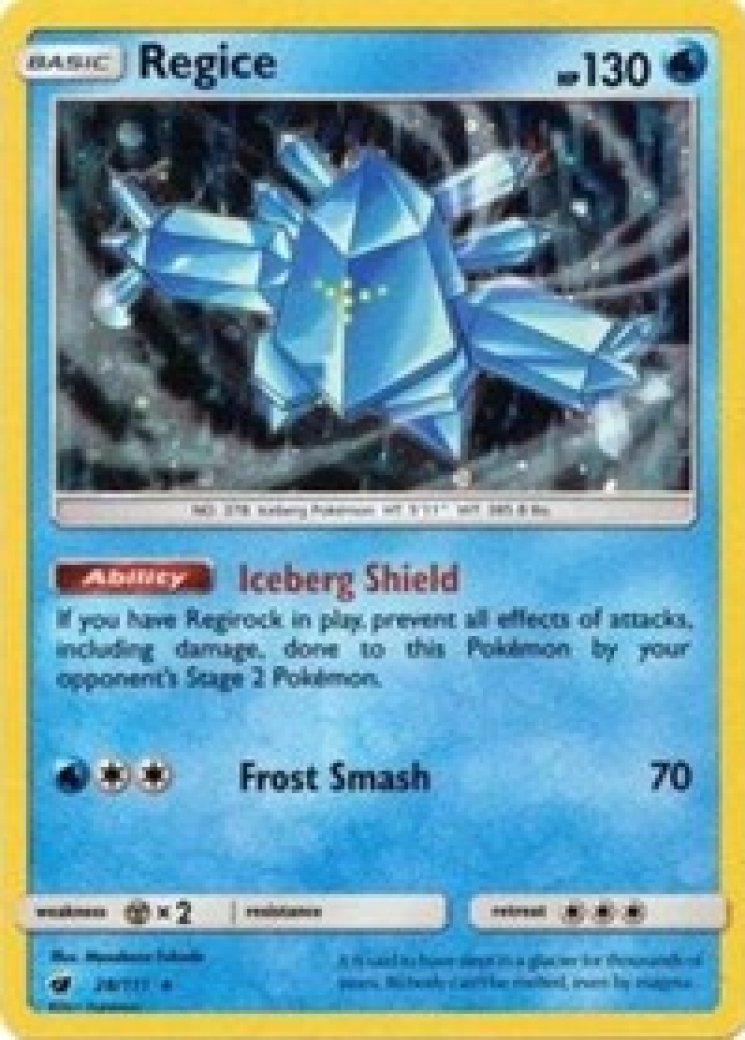 Regice - 28/111 (Cosmos Holo) Price 2026 | Sun & Moon Promos
