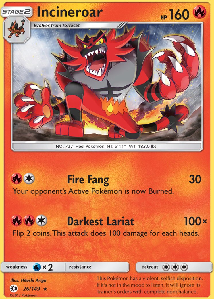 incineroar gx pokemon card value Pokemon Card - S&M: Team Up 167/181 - INCINEROAR GX (full art
