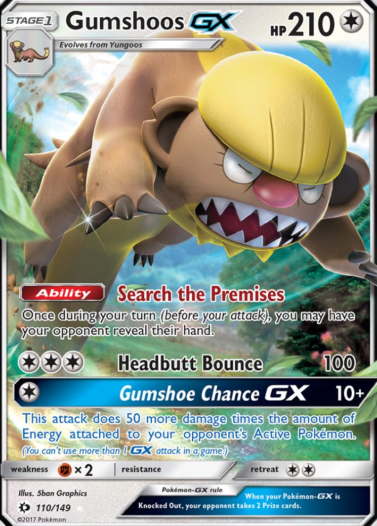 Gumshoos GX 110/149 Price 2026 | Sun & Moon