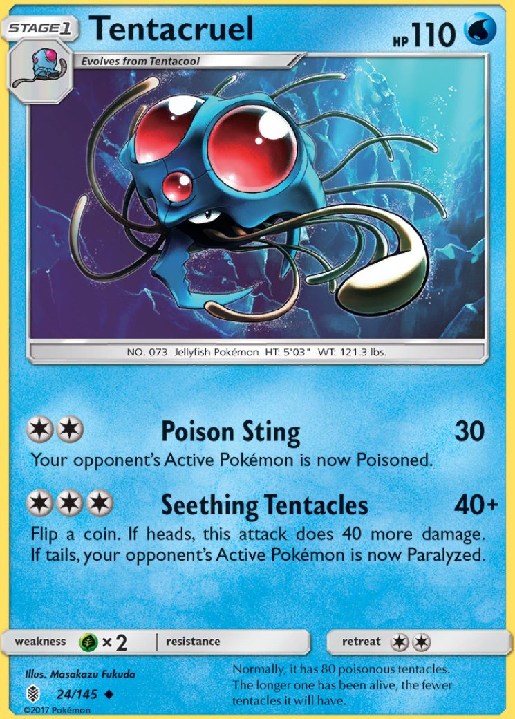 tentacruel pokemon card value Tentacruel - 44/62 - 1st Edition Fossil Set TCG