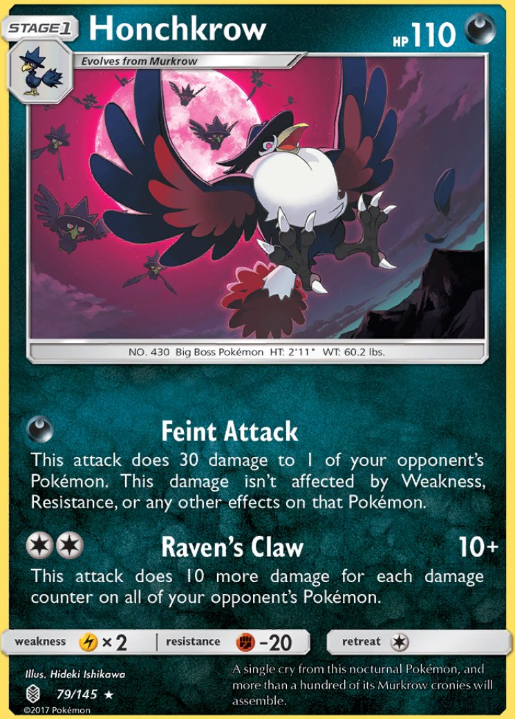 honchkrow pokemon card price V SR 109/100 Star Birth Boss Pockets This Pokemon can have up to 4 Pokemon Tools attached to it Honchkrow Card Prices & Value