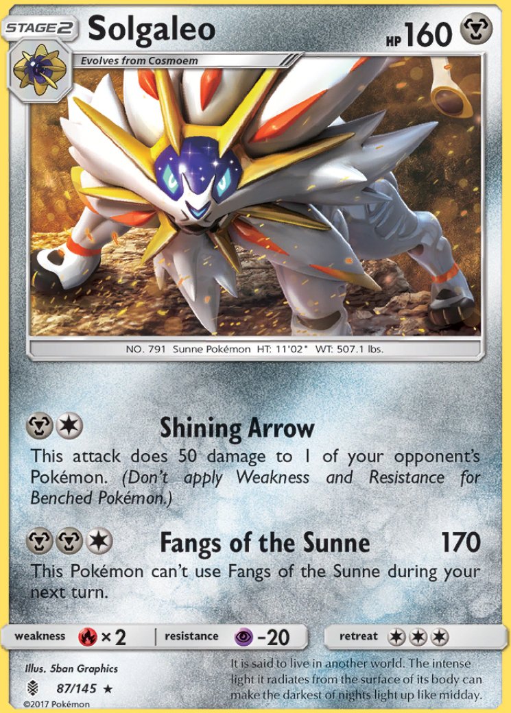 pokemon cards golden solgaleo Golden solgaleo GX Pokmon card
