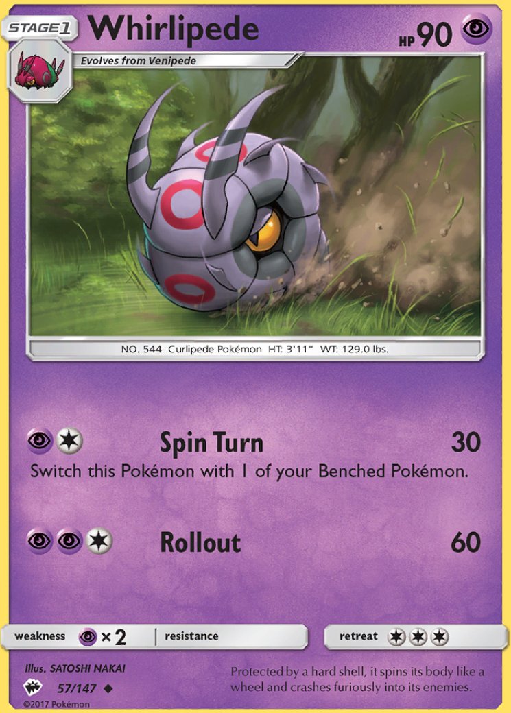 Whirlipede 57/147 Price 2026 | Burning Shadows