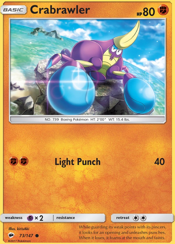 crabrawler pokemon card value pokemon crabrawler card Pokemon TCG: Crabrawler 104/214 (Reverse Holo)