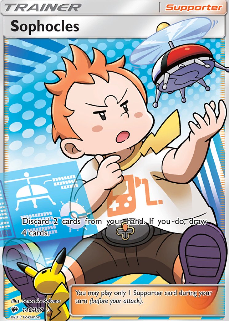 sophocles pokemon card price Uncommon SM Discard 2 cards from your hand Pocketka Sophocles 1 (Used) 1452630478|