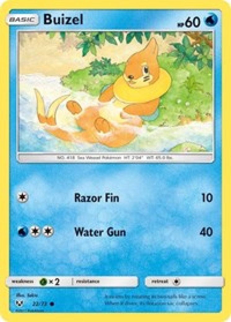 pokemon buizel card (038/172) [Sword & Shield: Brilliant Stars]  TokenMTG Colorless Rule Buizel (Diamond & Pearl 72)