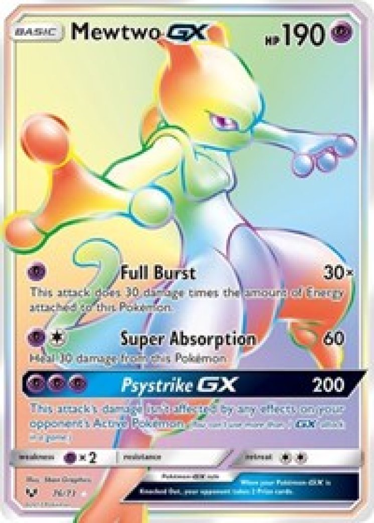 ミュウツーGX シークレット Mewtwo GX (Secret) - Shining Legends - Pokemon Card Prices & Trends