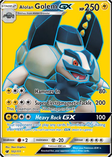 Alolan Golem GX (Full Art)