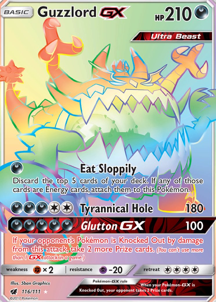 Guzzlord GX (Secret) 116/111 Price 2026 | Crimson Invasion