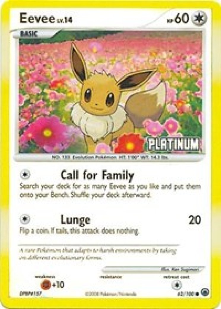 Eevee - 62/100 [Platinum] - Burger King Promos - Pokemon Card Prices &  Trends