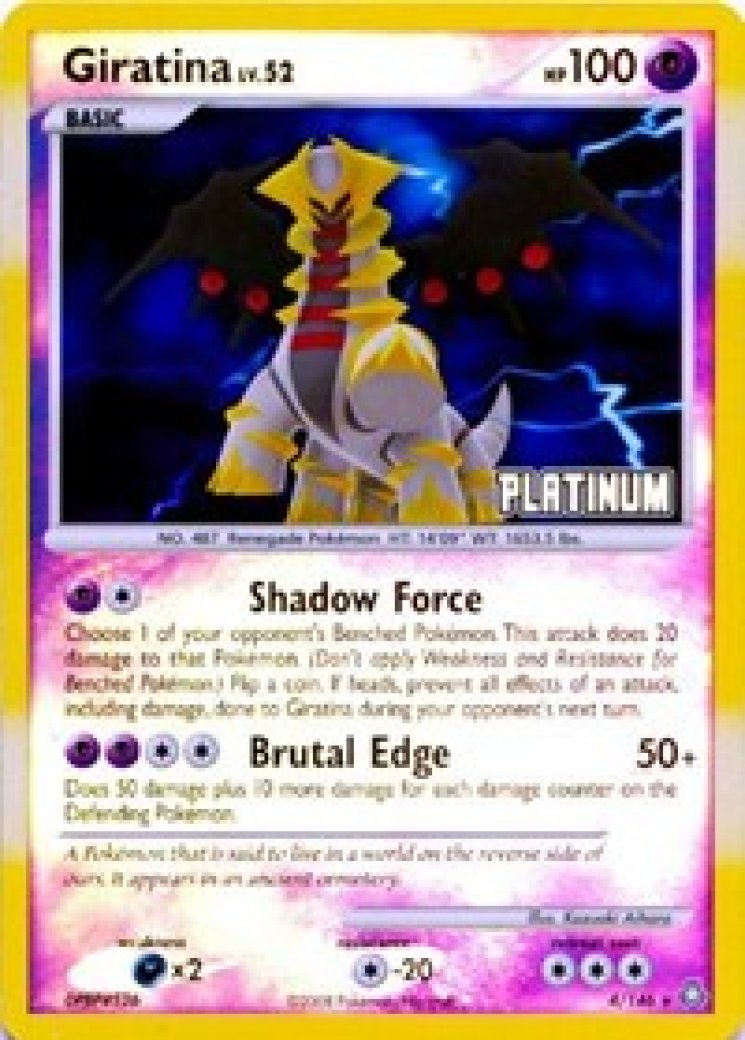 pokemon platinum card list price Booster Pack Prices | 2009 Collection Type Giratina - 4/146 [Platinum] 4/130