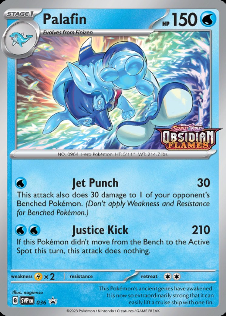 palafin ex pokemon card (Alt Full Art) Lx2 / None / 2 Artist Pokemon TCG: Palafin ex Box