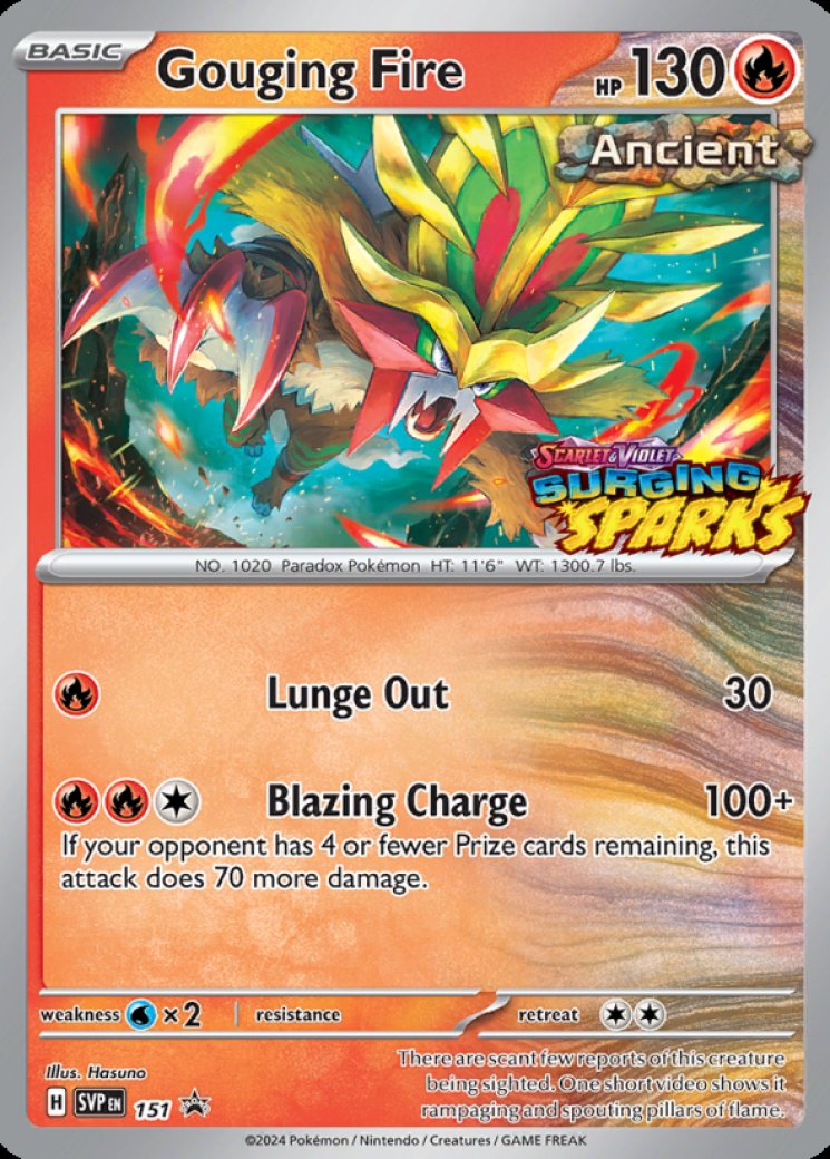 gouging fire ex pokemon card CGC GEM 10 Japanese Gouging Fire ex SAR (Graded Card) – Phurion main image 1