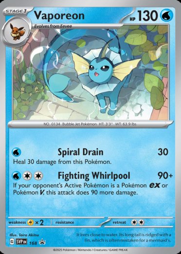 Vaporeon - 168 (Cosmos Holo)