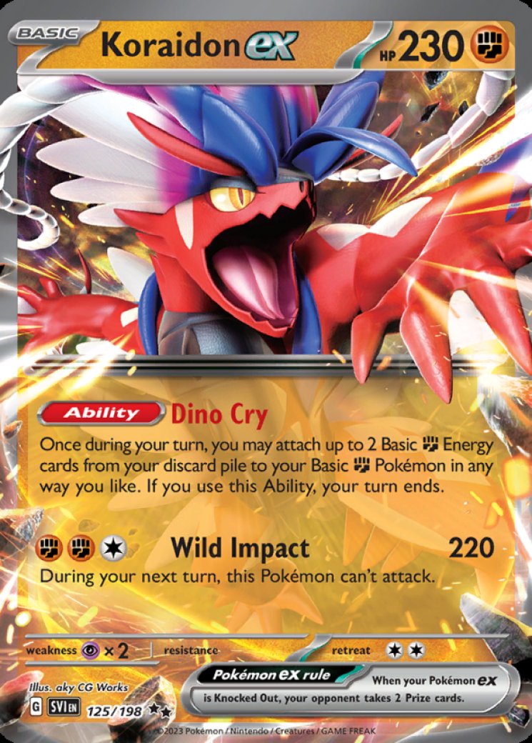 Koraidon ex - 125/198 Price 2026 | Scarlet & Violet Base Set