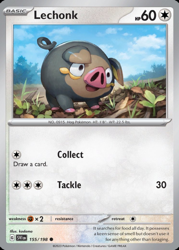 lechonk pokemon card value - 155/198 - Scarlet Violet SV1 - Reverse Foil - Single : Buy Online at Best Price in KSA The item available is listed in the Title Lechonk - 154/198 - SV01: