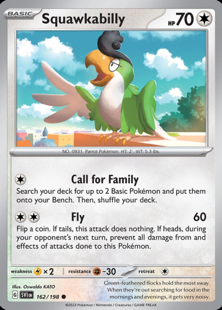 Squawkabilly - Scarlet & Violet Base Set - Pokemon Card Prices & Trends